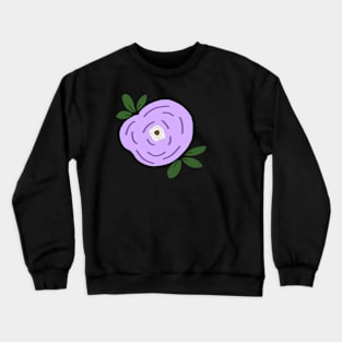 Cute Purple Flower Sticker Crewneck Sweatshirt